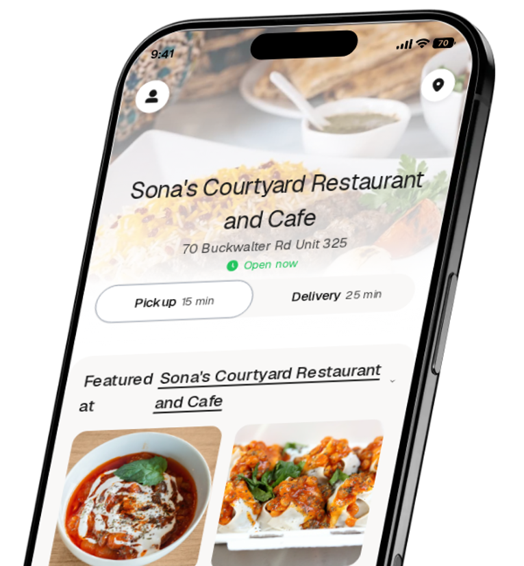 Sona's Courtyard Restaurant and Cafe app preview